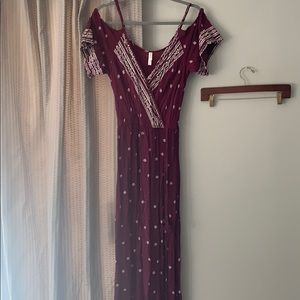 Xhilaration Magenta maxi dress large